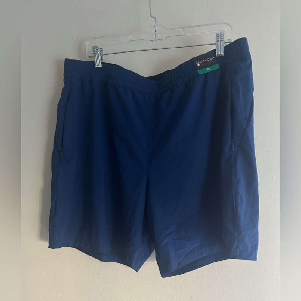 NWT Spyder Men's Active Shorts 7" Blue Size XL